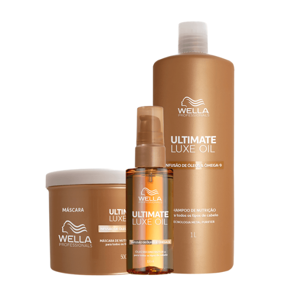 Kit Ultimate Luxe Oil Litro Shampoo + Máscara + Óleo